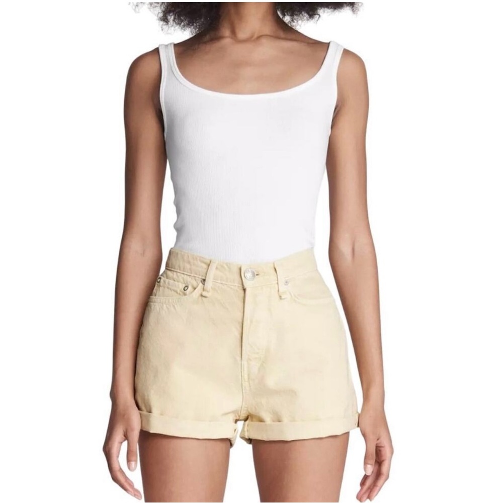 Rag & Bone Maya High Shorts in lemon Drop Size 26